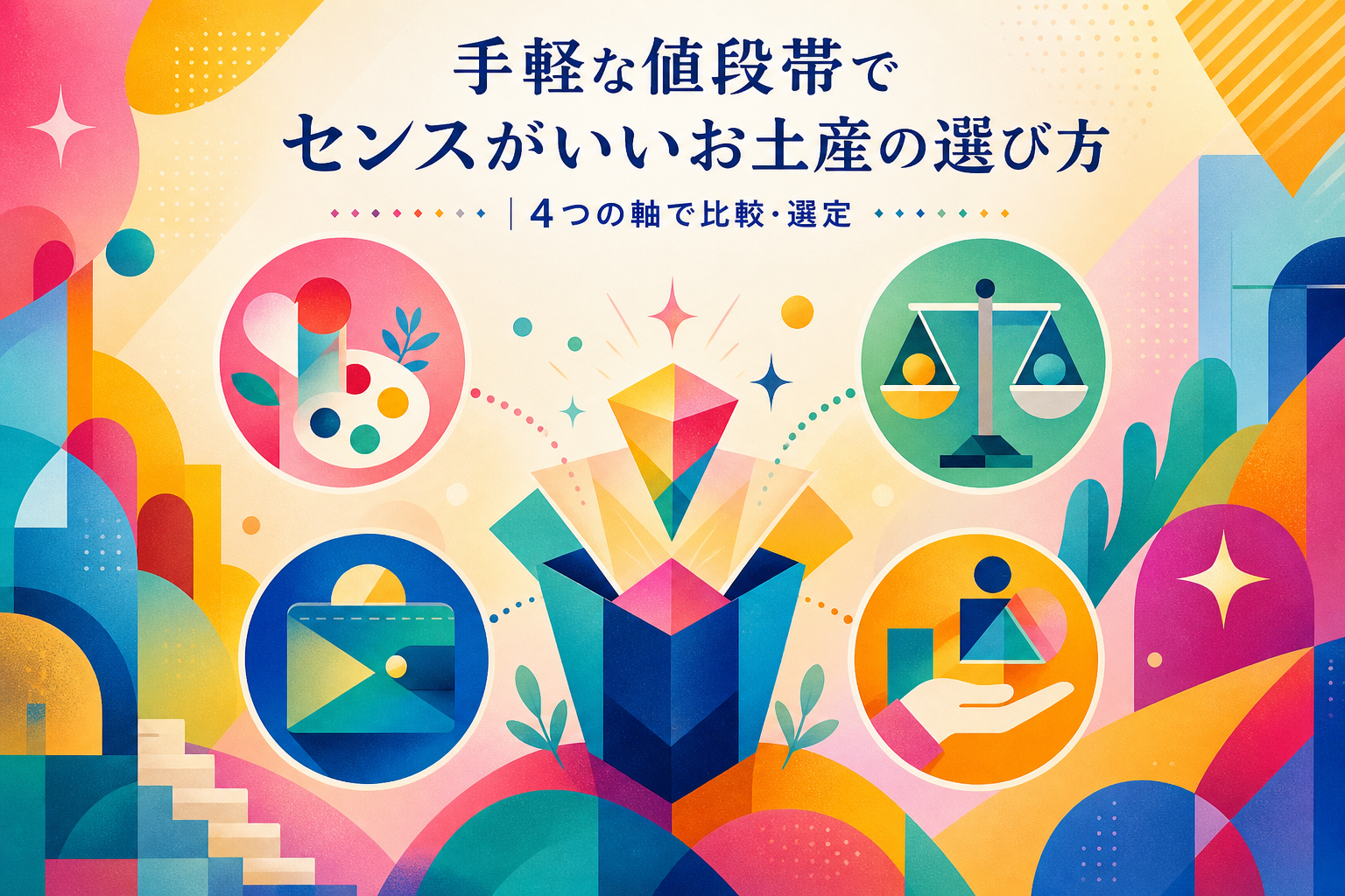 手軽な値段帯でセンスがいいお土産の選び方|4つの軸で比較・選定